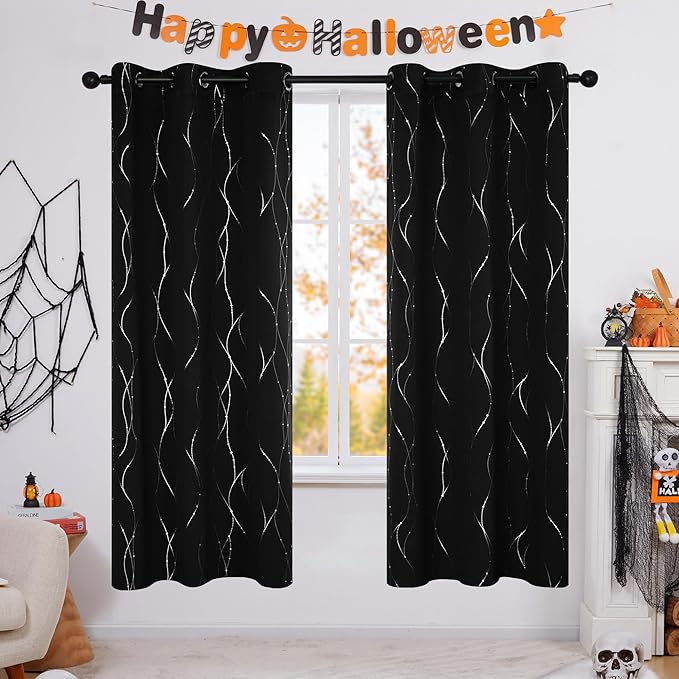 Deconovo Blackout Curtains 72 Inch Long 2 Panels, Thermal Insulated Noise by Deconovo