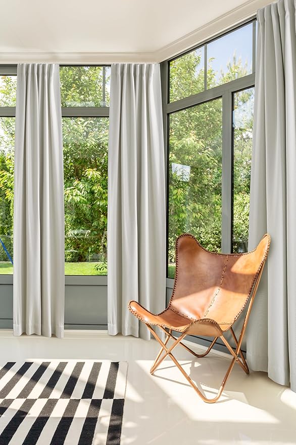NICETOWN Faux Linen Curtains for Living Room, Pinch Pleated Light Filtering by NICETOWN