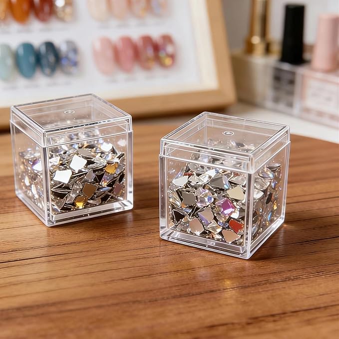 KissYou Small Acrylic Box with Lid Clear Candy Boxes Acrylic Square Cube 4 - Image 6