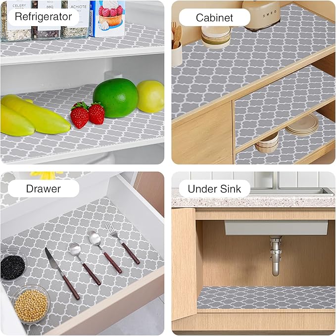 Drawer and Shelf Liner for Kitchen Cabinet, Non-Adhesive Cabinet Liner 12in x - Image 8