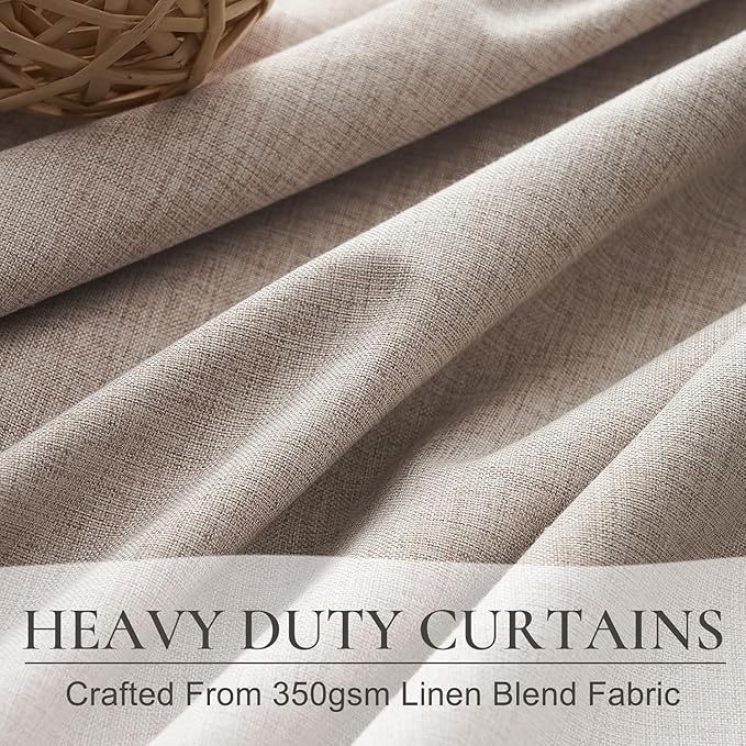 Curtains 60 Inch Length Wide Pleated Blackout Curtain - Image 4