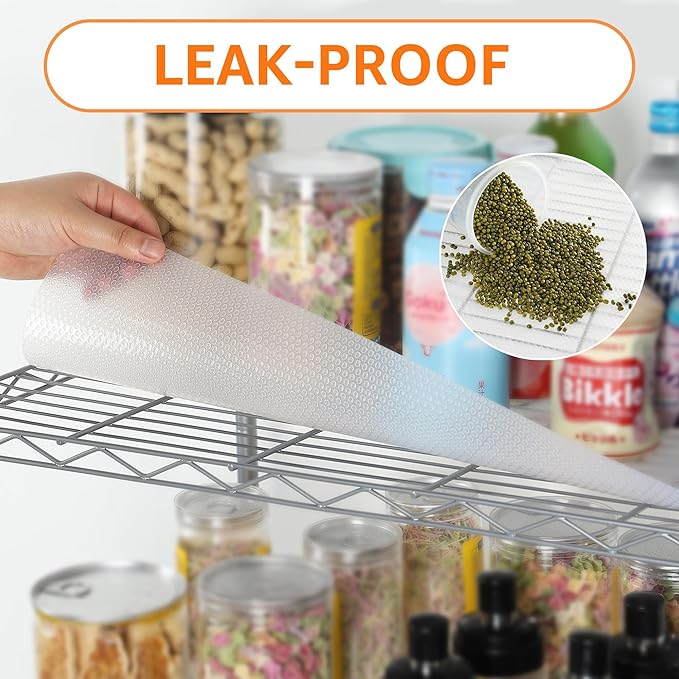 PABUSIOR Clear Wire Shelf Liner: Plastic Pantry Shelves Liners 13.5 Inch Wide x - Image 6