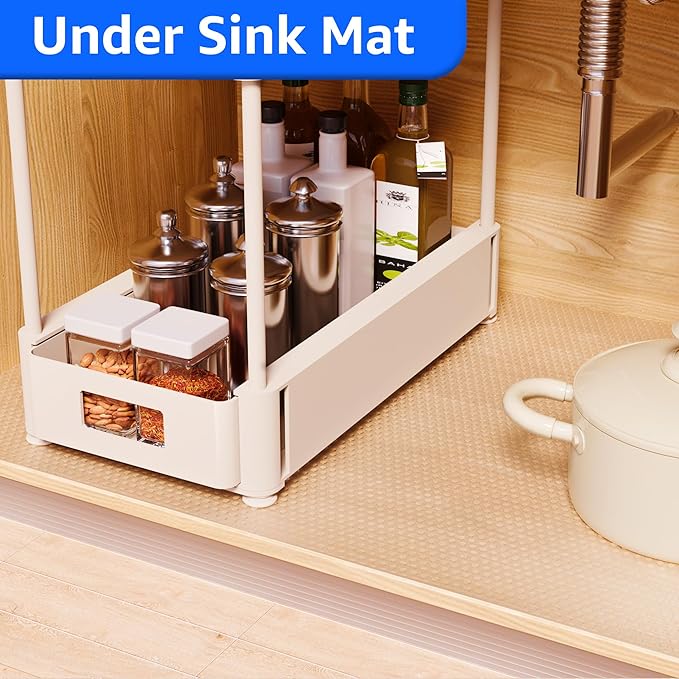 Clear Shelf Liners for Kitchen Cabinets: 23.8" W x 288" L Waterproof Under Sink - Image 3