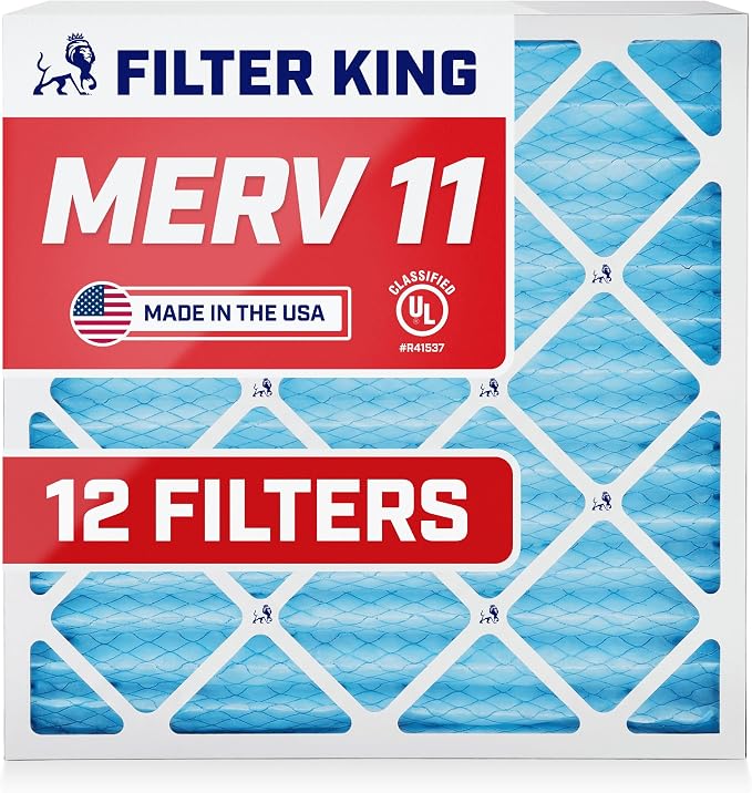 Filter King 11.25x19.25x1 Air Filter | 12-PACK | MERV 11 HVAC Pleated A/C by FilterKing