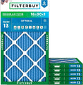 Filterbuy 16x30x1 Air Filter MERV 13 Optimal Smoke & Allergy Defense, by Filterbuy