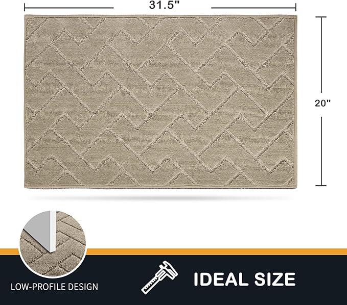 PURRUGS Dirt Trapping Door Mat 20" x 31.5", Non-Slip Machine Washable Entry Rug - Image 2