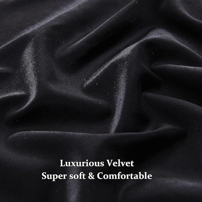 Luxury Black Decorative Velvet Curtains 120 inches Elegant Living Room Curtain - Image 6