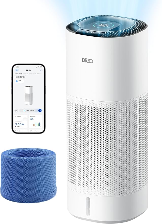 DREO Smart Evaporative Humidifier Large Room up to 1000ft², 800ml/h High Output by DREO