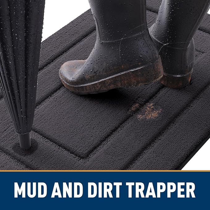 Smiry Dog Door Mat for Muddy Paws, Absorbs Moisture and Dirt, Low-Profile - Image 2