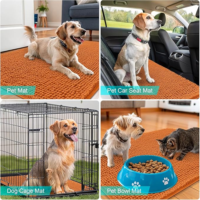 OLANLY Dog Door Mat for Muddy Paws 30x20, Absorbs Moisture and Dirt, Absorbent - Image 7