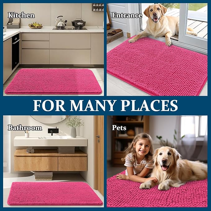 OLANLY Dog Door Mat for Muddy Paws 24x16, Absorbs Moisture and Dirt, Absorbent - Image 8