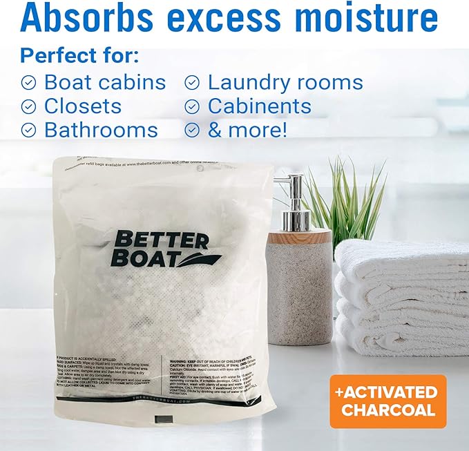 4 Pack Moisture Absorber Refill Bags, Unscented and Fragrance-Free Pellet Packs - Image 3