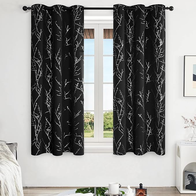 Deconovo Black Blackout Curtains, Thermal Insulated Soundproof Privacy Curtain - Image 2