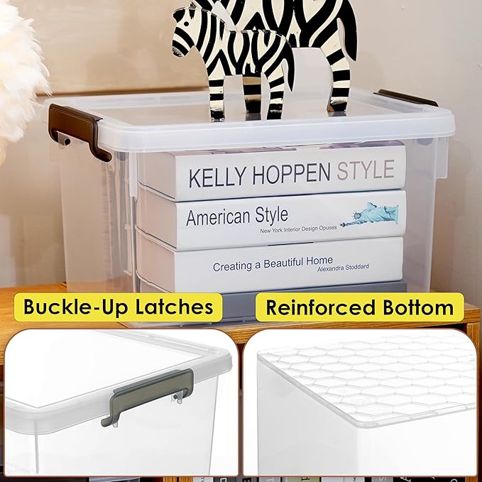 Citylife 22.2 Qt. Plastic Storage Bins - Image 9