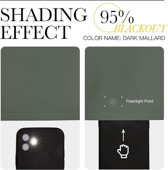 NICETOWN Dark Mallard Blackout Curtain Panels - Image 5