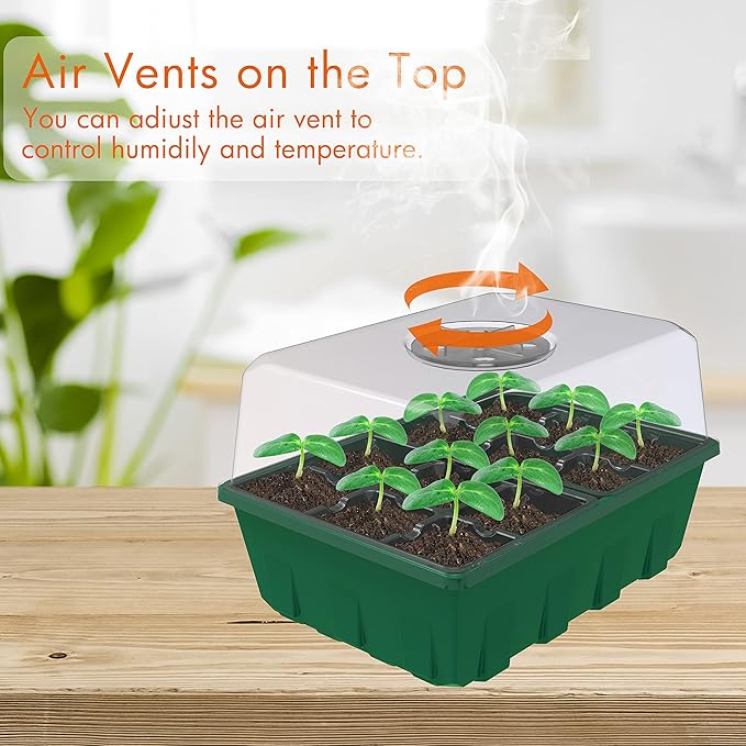 Gardzen 10-Set Garden Propagator Set, Seed Starter Trays - Image 4
