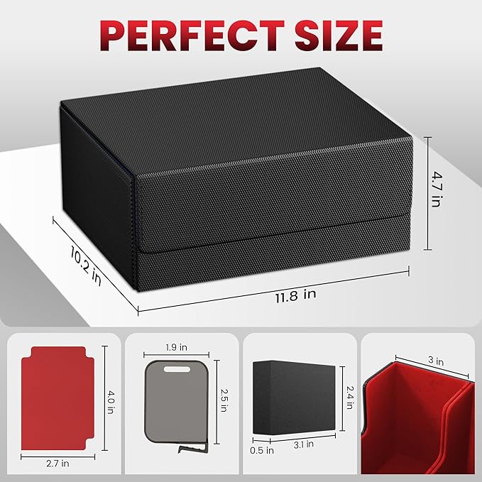 Card Storage Box For Trading Cards 1800+, Card Deck Box - Image 5