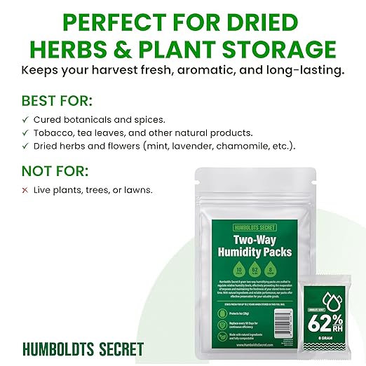 Humboldts Secret 62% Humidity Packs RH 2-Way | Moisture Control Packets - Image 6