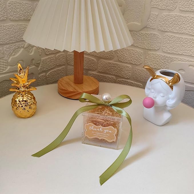 Acrylic box with Lid 4 Pack Small Clear Acrylic Square Cube Plastic Storage Box - Image 3