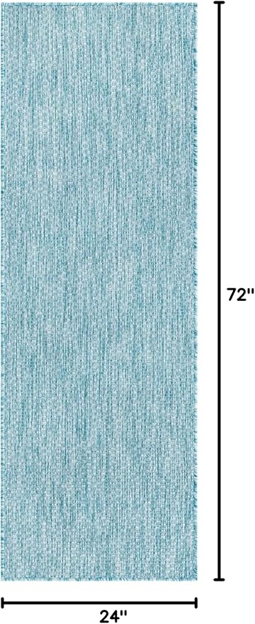 Unique Loom Collection Casual Transitional Solid Heathered Indoor/Outdoor - Image 3
