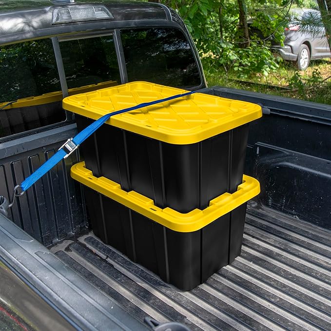 Sterilite 17 Gal Industrial Tote, Stackable Storage Bin - Image 7