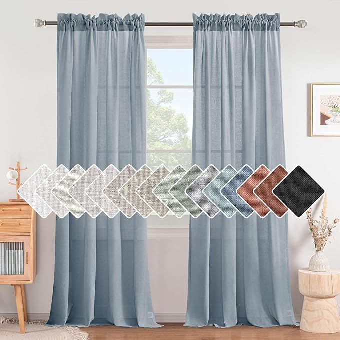 Linen Curtains Elegant Natural Linen Blended Curtains Energy Efficient Light by HVERSAILTEX