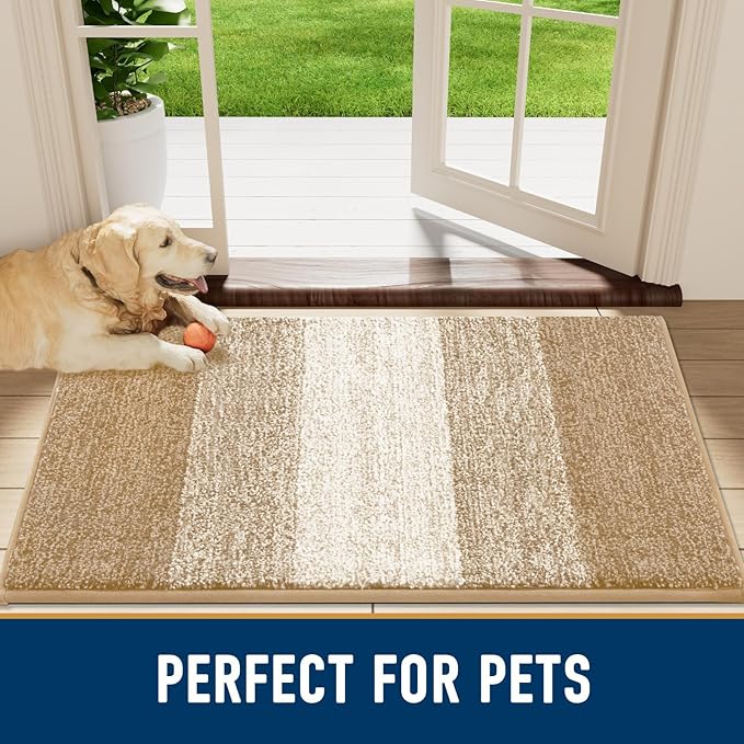 Smiry Dog Door Mat for Muddy Paws, Absorbs Moisture and Dirt, Low-Profile - Image 7