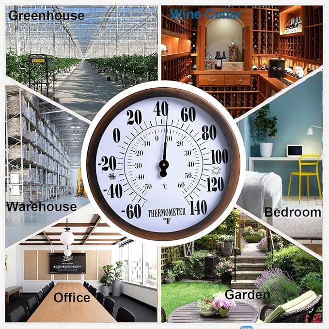 12" Large Outdoor Thermometer - Image 7