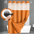 No Hook Shower Curtain and Liner Set by Unknown