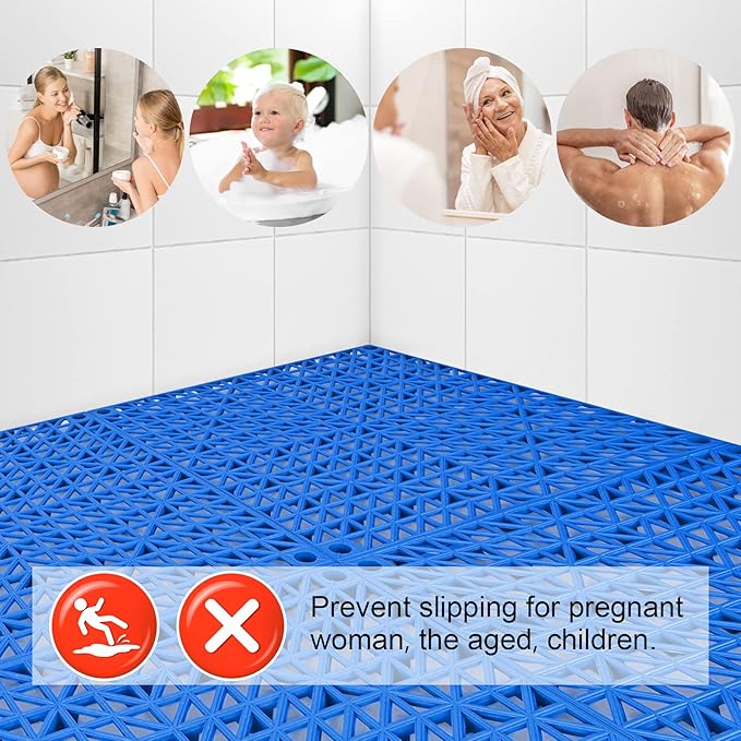 MYFAMIREA Modular Interlocking Cushion 12 Pack 11.8" x 11.8" Rubber Floor Tiles - Image 6
