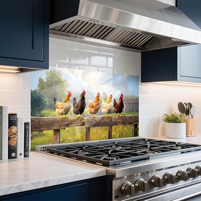 NYZE Kitchen Backsplash Stickers Waterproof Stove Backsplash Protector - Image 3