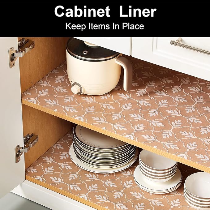 Cooyes Shelf Paper for Kitchen Cabinets Non Adhesive, Waterproof & Oil-Proof - Image 3