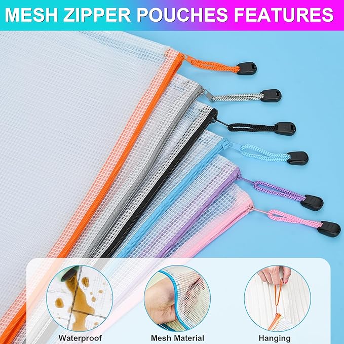 Mesh Zipper Pouch, Waterproof Zipper Bags, - Image 4