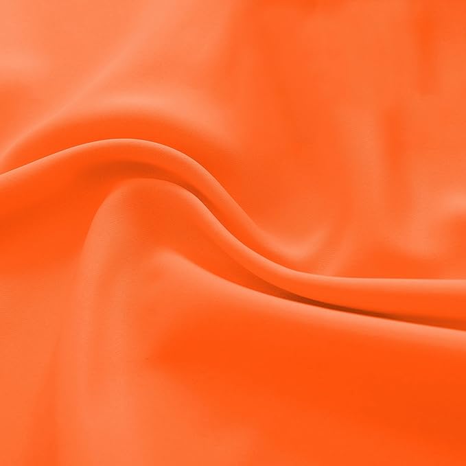DONREN Vibrant Orange Blackout Curtains 84 Inch Length, Pumpkin Hallowmas Day - Image 6