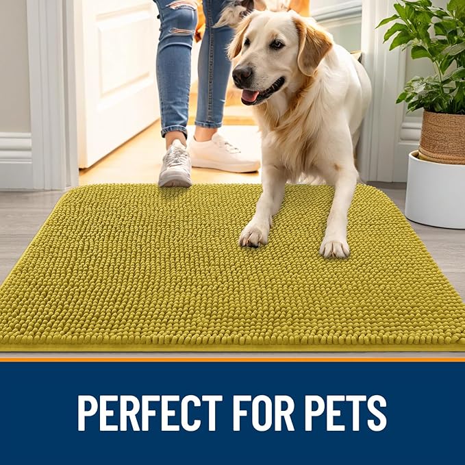 OLANLY Dog Door Mat for Muddy Paws 44x24, Absorbs Moisture and Dirt, Absorbent - Image 6