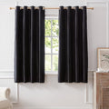 BULBUL Luxury Black Velvet Curtains 63 inch Elegant Living Room Curtain by ModernShinyVelvetCurtains