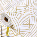 Gold and White Shelf Liners for Kitchen Cabinets Non Adhesive Cabinet Liner by Kimhan