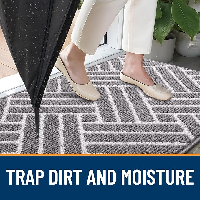 OLANLY Runner Indoor Door Mat, 47x20 Inch, Dirt Resistant and Absorbent - Image 2