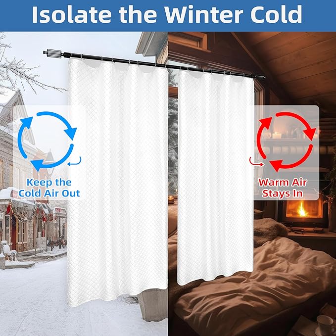 DriftAway Soundproof Thermal Insulated Quilted Curtain Liners - Image 4