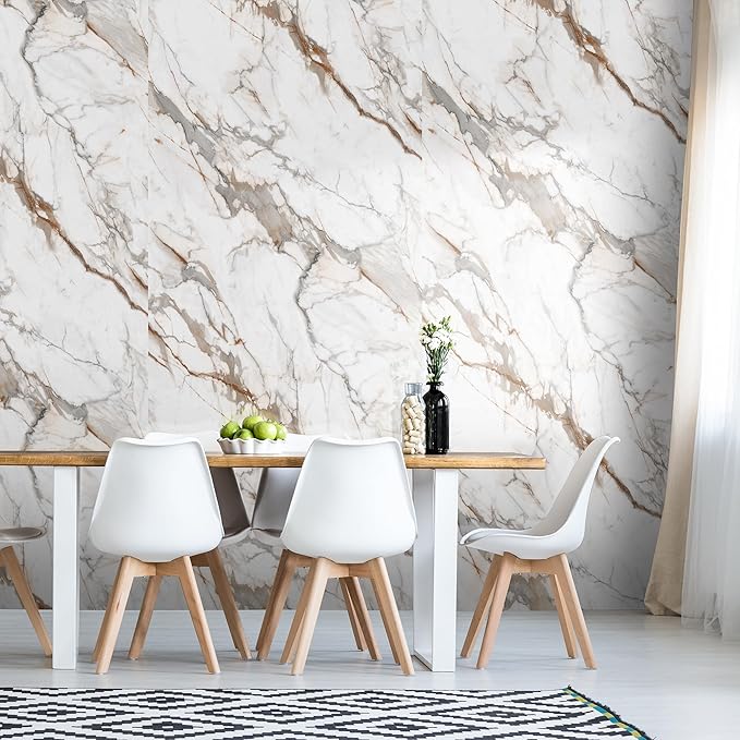 Marble Peel and Stick Waterproof Wall Paneling, Covers 38.75 Sq. Ft. - Image 9