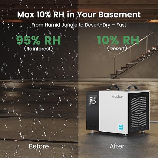 Waykar 70 Pint Energy Star Crawl Space Dehumidifier - Image 4