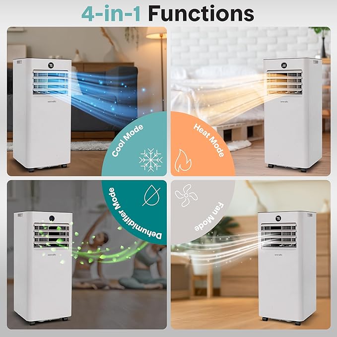 SereneLife 10, 000 BTU Portable Air Conditioner and Heater, Small AC - Image 4