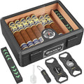 Cigar Humidor, Full Glass Top Cigar Box by FANKAI