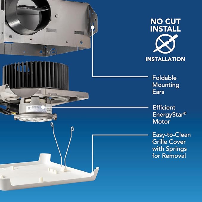 Broan-Nutone® 688E Bathroom Exhaust Fan, 50 CFM Energy Star Exhaust Fan - Image 3