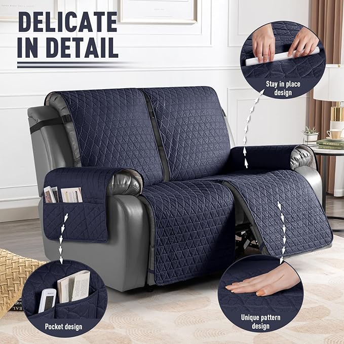 TAOCOCO 100% Waterproof Recliner Cover, Non-Slip Washable Reclining Couch Cover - Image 6