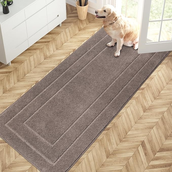 PURRUGS Dirt Trapping Door Mat 32" x 70", Non-Slip/Skid Machine Washable by PURRUGS