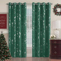 BUHUA Bedroom 63 Inch Blackout Christmas Curtains Thermal Insulated Grommet by BUHUA