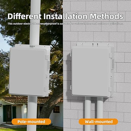Joinfworld Vented Outdoor Enclosure Box 18.1x12.6x6.4 Outdoor WiFi Enclosure - Image 6