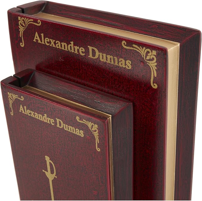 Deco 79 Wooden Decorative Box "The Three Musketeers" Storage Faux Book - Image 4