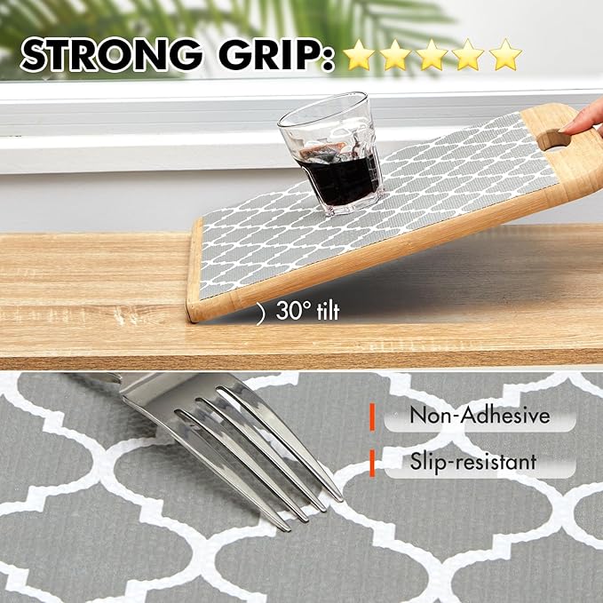 Viseeko Shelf and Drawer Liner for Kitchen Cabinet, Non-Adhesive Cabinet Liners - Image 3